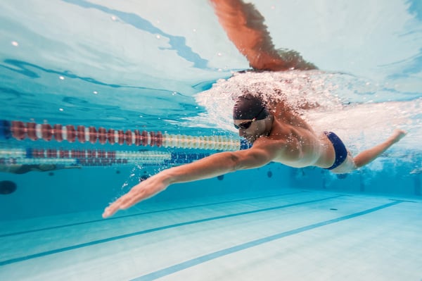 Professional Man Swimmer  